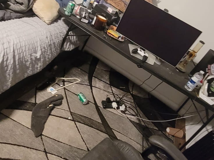 Bedroom Cleaning Before