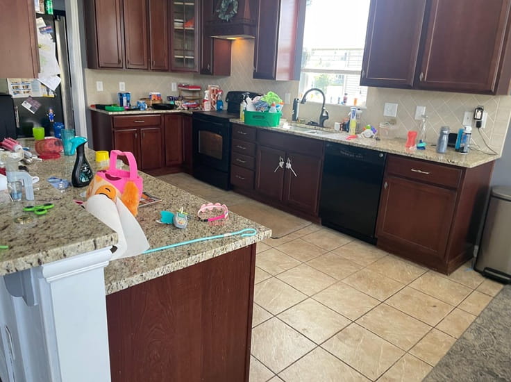kitchen before cleaning we mean to clean oh